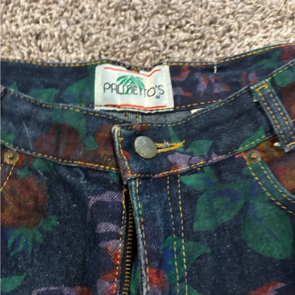 Vintage Palmetto Floral Patterned jeans - Picture 2 of 5